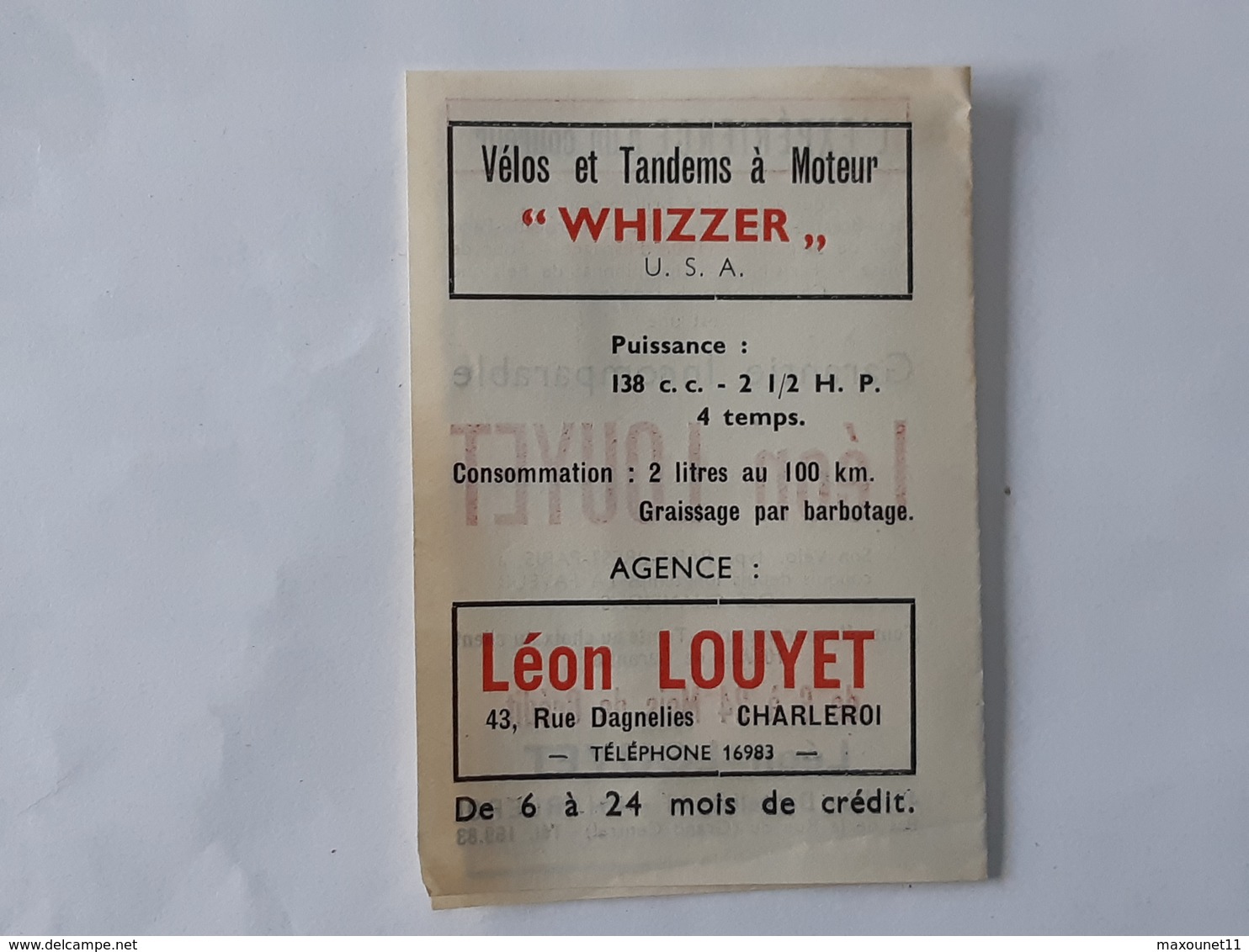 Ancien Calendrier De 1948 Avec Le Cycliste Léon Louyet - Wielrenner - Cyclisme - Vélo .... NA. - Cyclisme