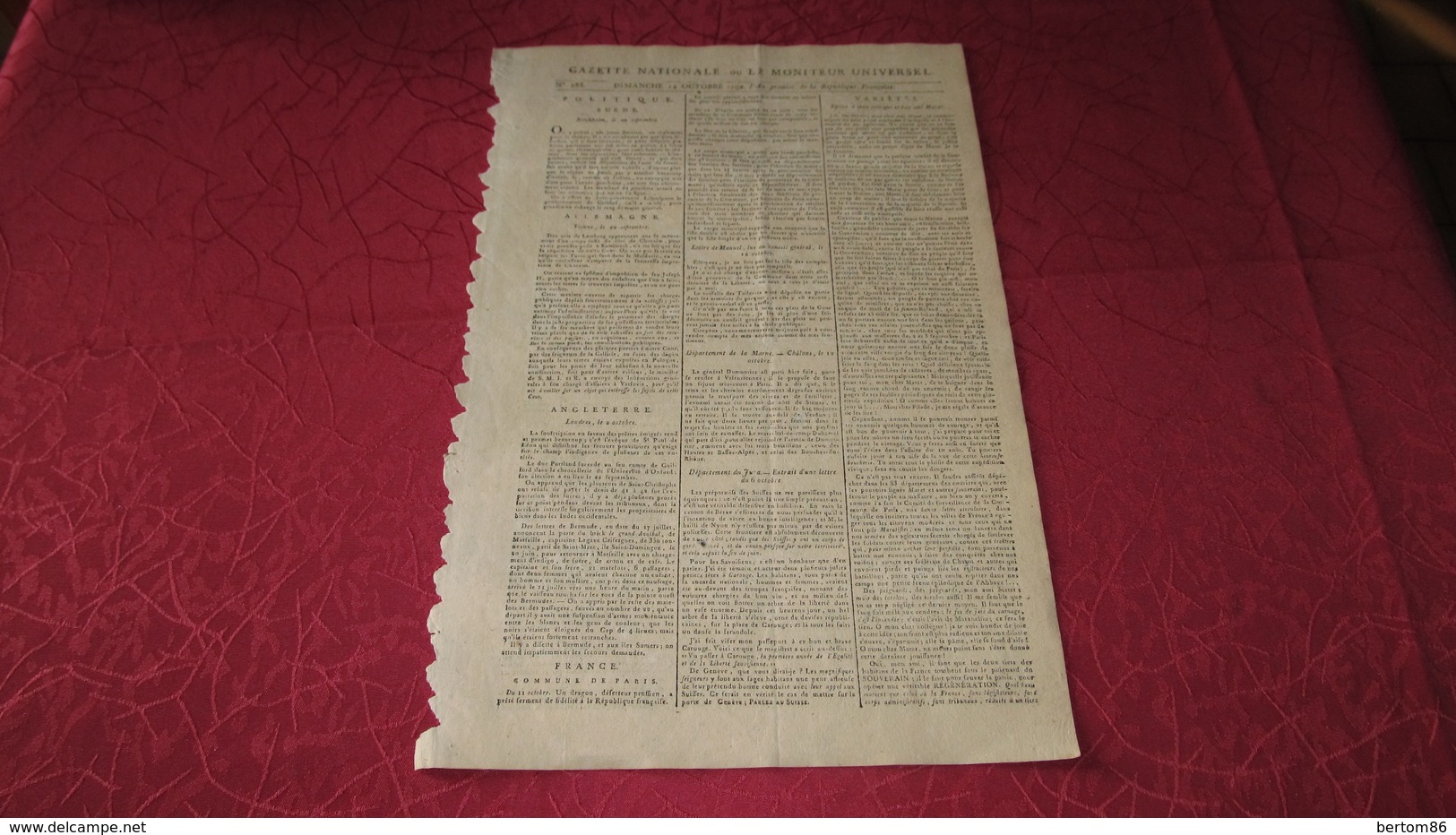 ADAM-PHILIPPE DE CUSTINE AU QUARTIER GENERAL DE SPIRE / SPEYER - LETTRES / PROCLAMATION - OCTOBRE 1792. - Kranten Voor 1800