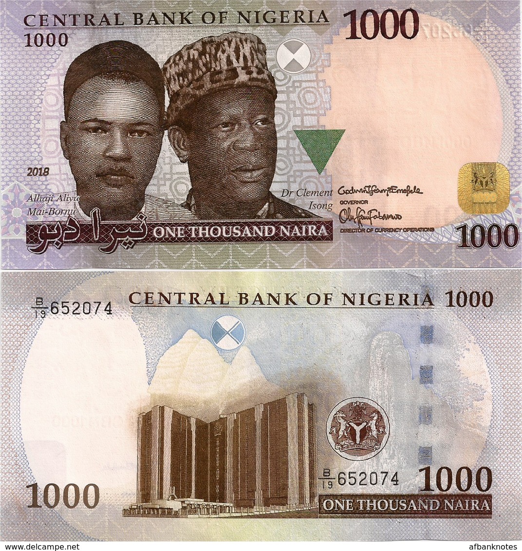 NIGERIA       1000 Naira       P-36[k]       2018        UNC - Nigeria