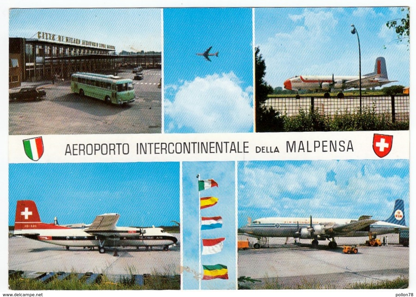 AEREI - AVIAZIONE - AEROPORTO INTERCONTINENTALE DELLA MALPENSA - 1966 - BUS - PULLMAN - Aerodromi