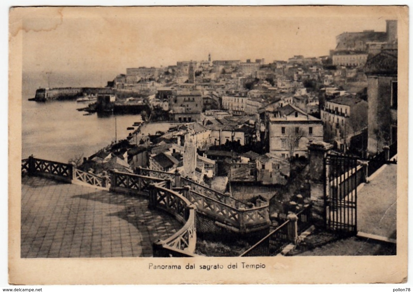 LATINA - GAETA - LITTORIA - PANORAMA DAL SAGRATO DEL TEMPIO - ISTITUTO MISSIONARIO DON BOSCO - 1939 - Vedi Retro - Latina