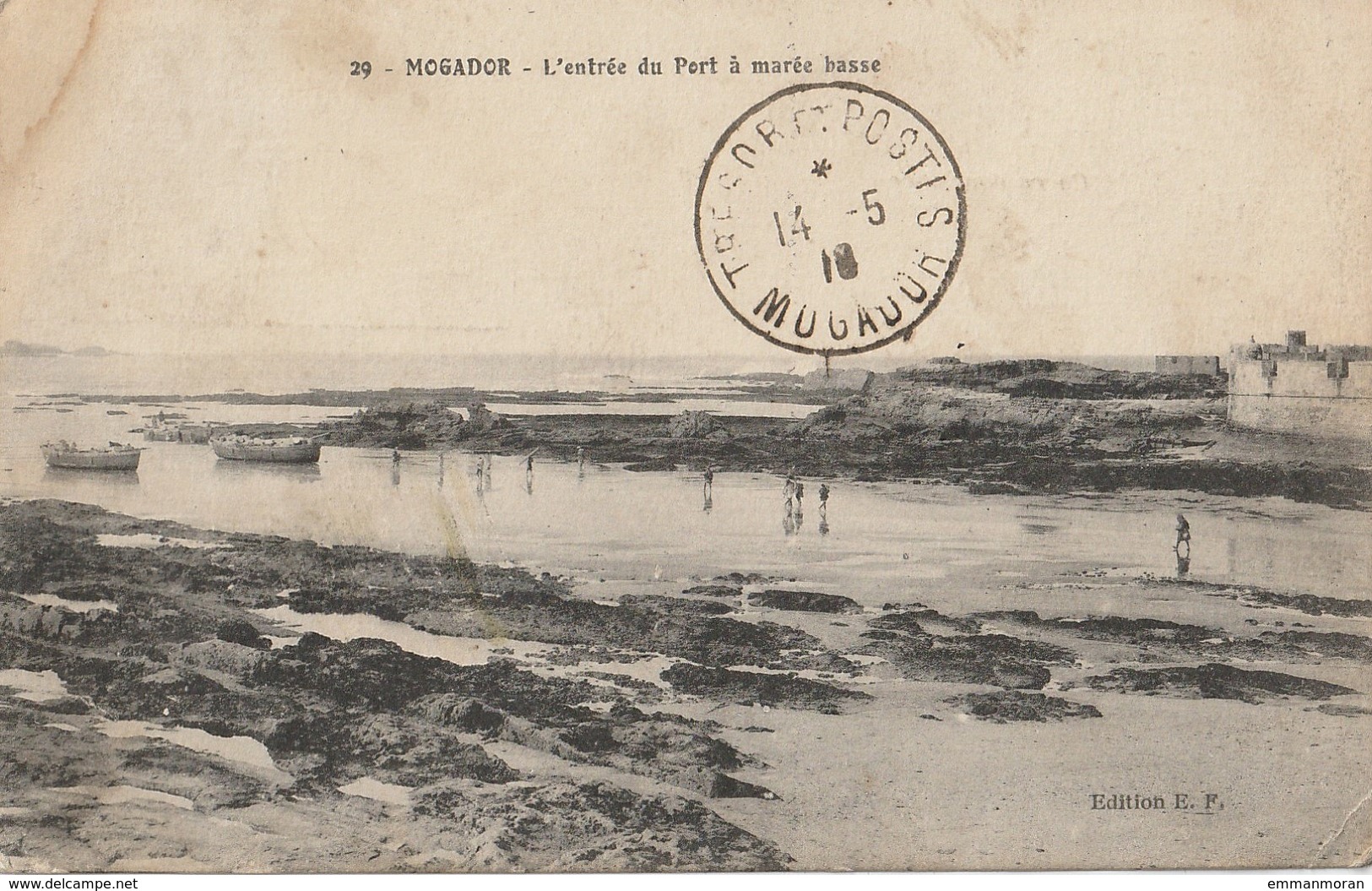 Mogador - L'entrée Du Port à Marée Basse - Cachet "trésor Et Postes" - 1918 - Altri & Non Classificati