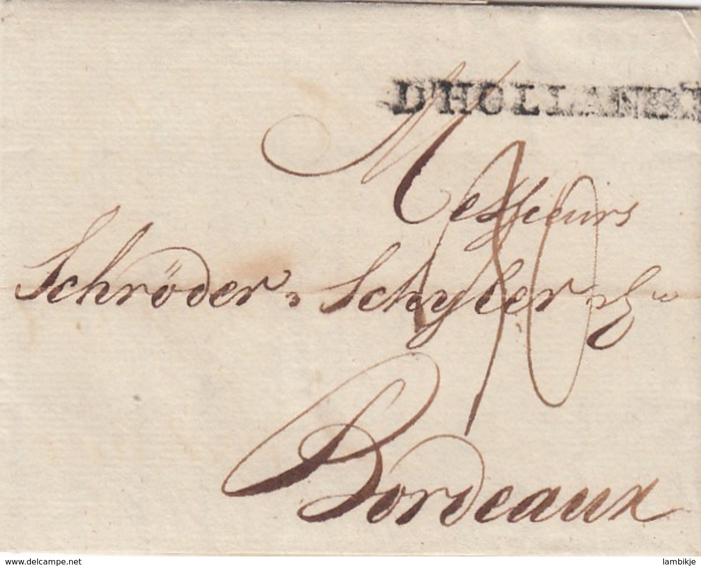 Nederland Cover 1797 D' Hollande - ...-1852 Vorläufer