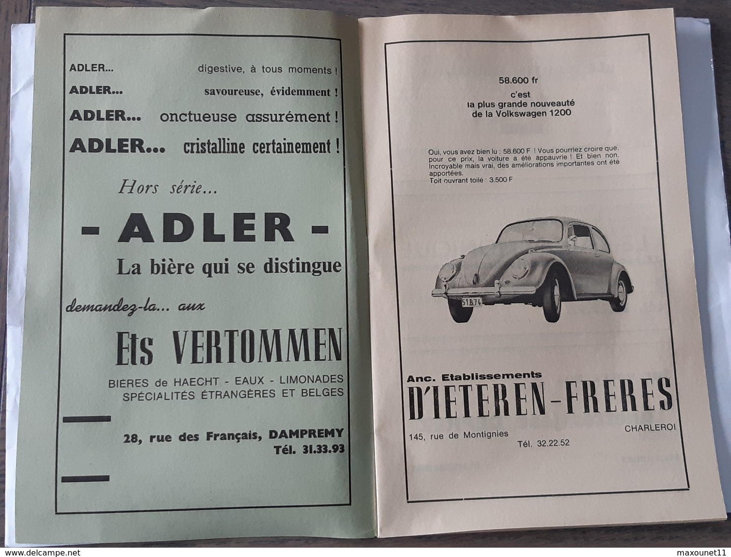 Ancien Programme De 1967 Avec Pub - Mont-sur-Marchienne , Gozée , Ham-sur-Heure , Gembloux , Etc ... NA . - Programma's