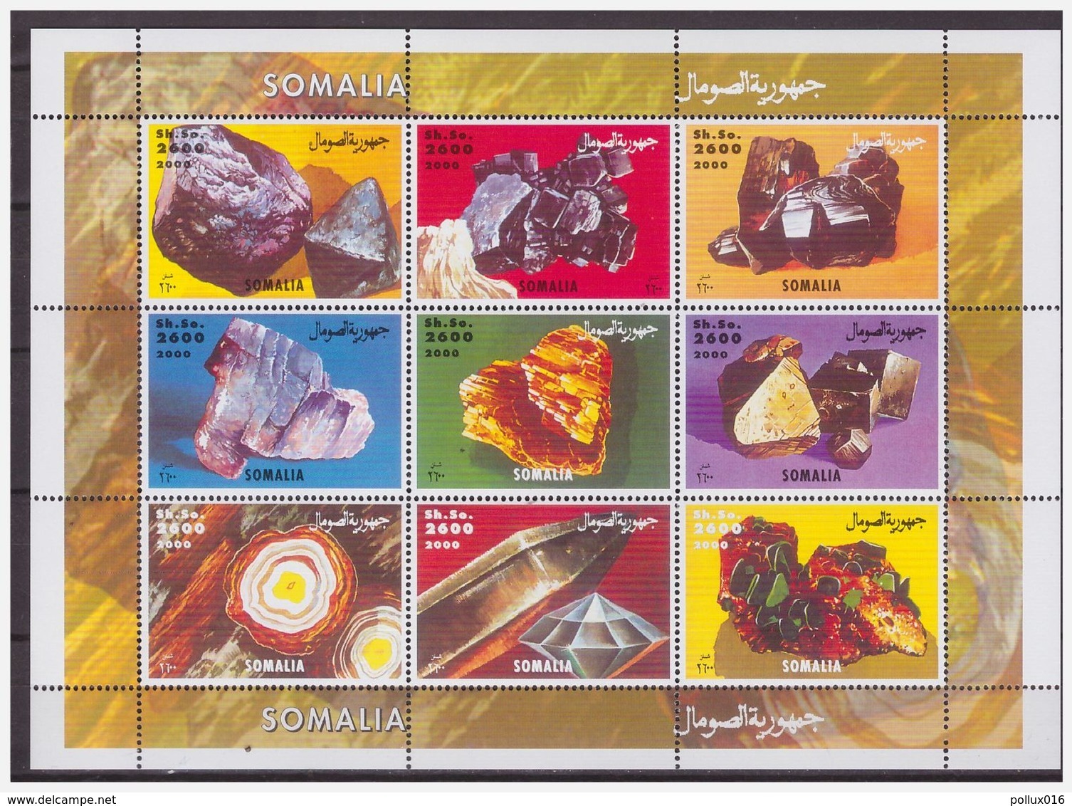 0757 Somalia 2000 Mineralen Minerals S/S MNH - Minerales