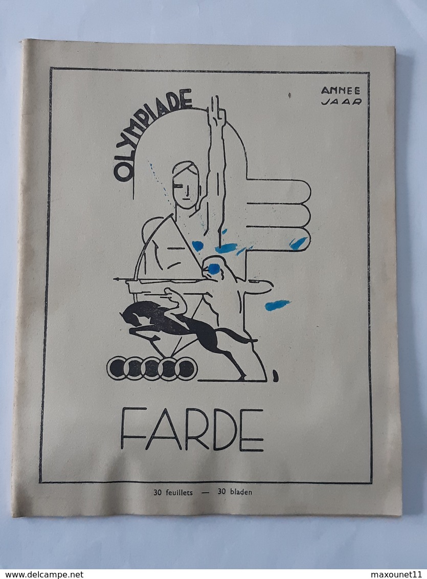 Ancien Cahier - Farde Olympiade Avec Table De Multiplication ... NA . - 6-12 Años