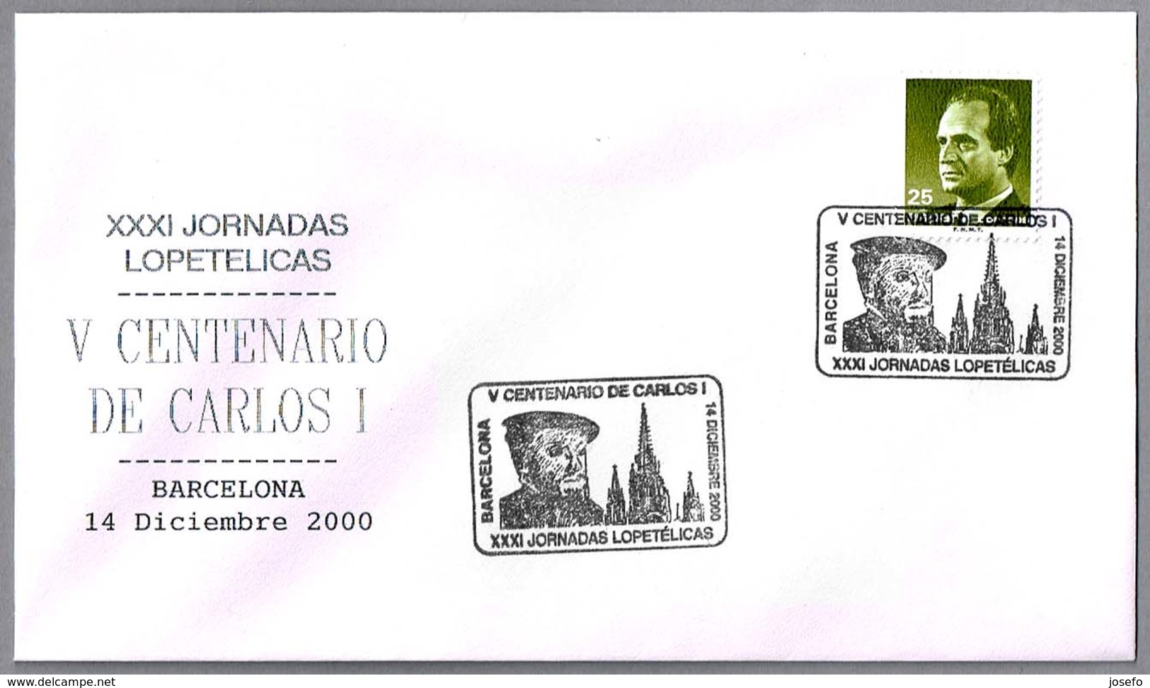 V CENTENARIO DE CARLOS  I - 5th Centenary Of Charles V. Barcelona 2000 - Otros & Sin Clasificación