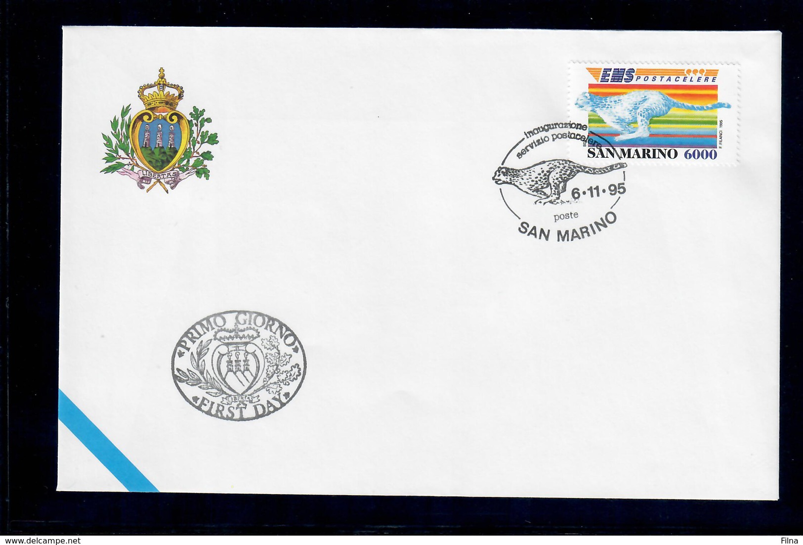 SAN MARINO 1995 - POSTACELERE  - FDC - Used Stamps