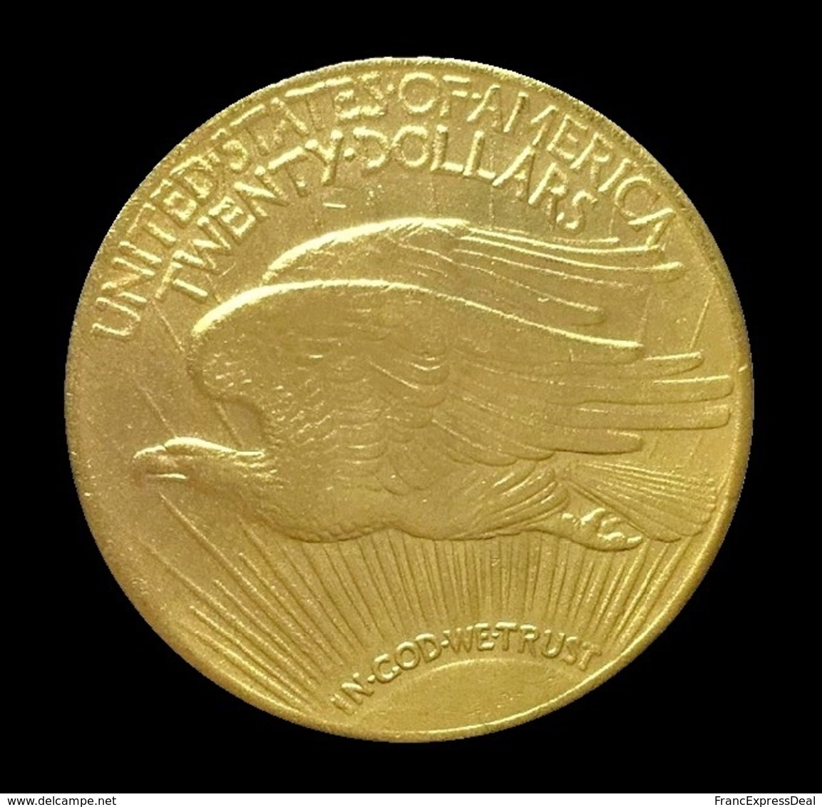 COPIE - 1 Pièce Plaquée OR Sous Capsule ! ( GOLD Plated Coin ) - 20 Dollars Saint Gaudens 1923 - 20$ - Double Eagles - 1907-1933: Saint-Gaudens