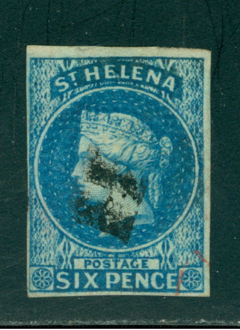 St Helena SG 1 Victoria, Star Watermark, Used, Scott #1 - Sainte-Hélène