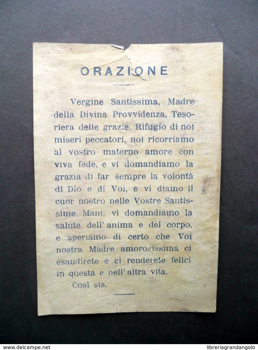 Santino Beata Vergine Della Provvidenza Missano Dal Re Modena Primo '900 - Altri & Non Classificati