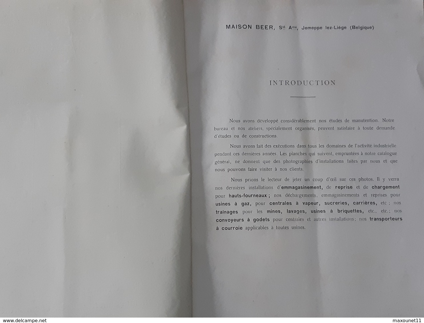 Ancienne Brochure De 19 Pages Des "Constructions Mécaniques, Maison Beer" à Jemeppe-lez-Liége  ... NA . - Autres & Non Classés