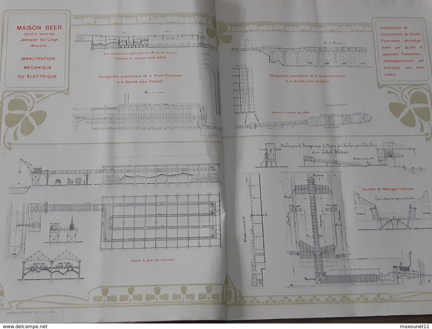 Ancienne Brochure De 19 Pages Des "Constructions Mécaniques, Maison Beer" à Jemeppe-lez-Liége  ... NA . - Autres & Non Classés