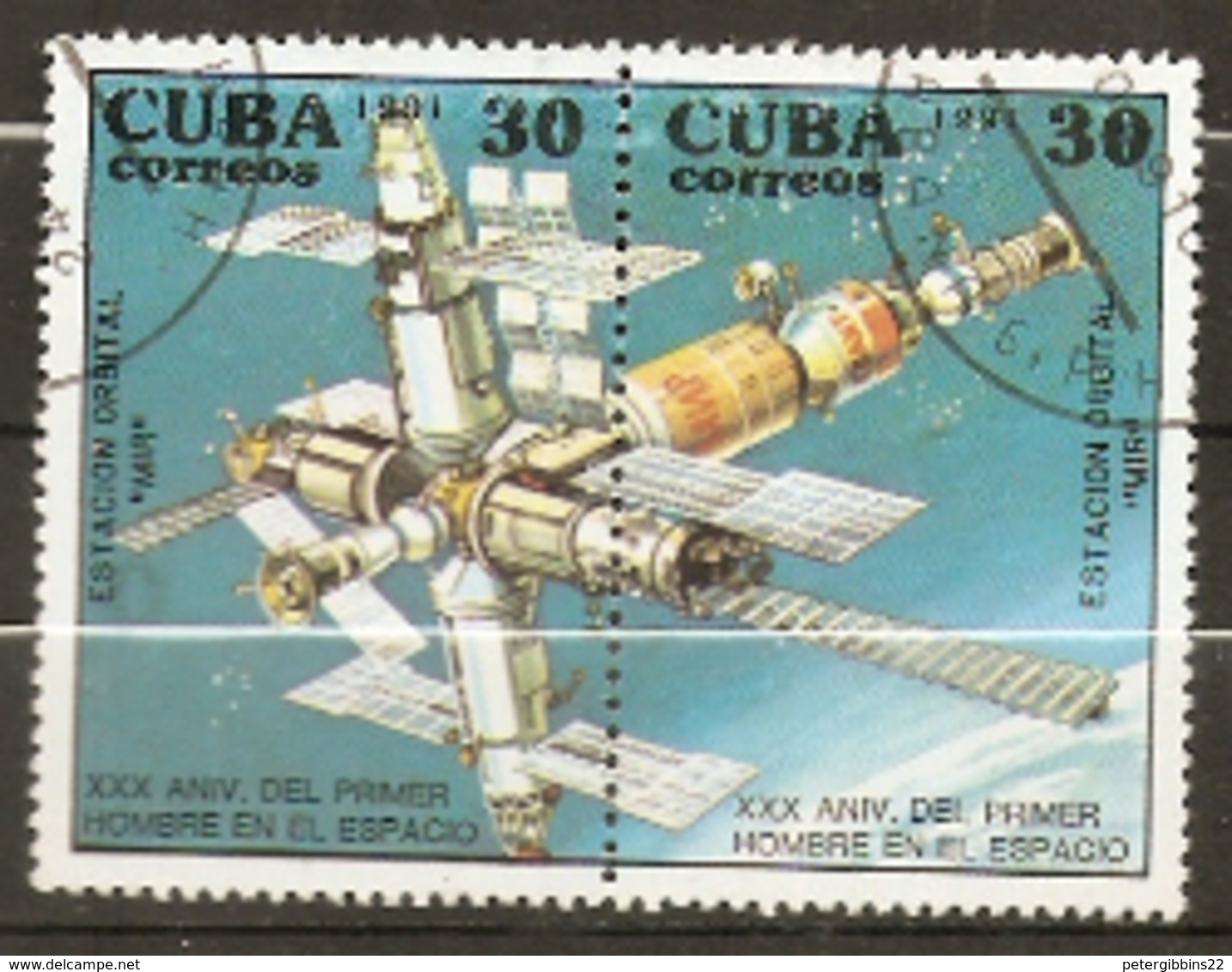 Cuba  1991  SG  3614-5 Anniversary 1st Man In Space   Fine Used - North  America