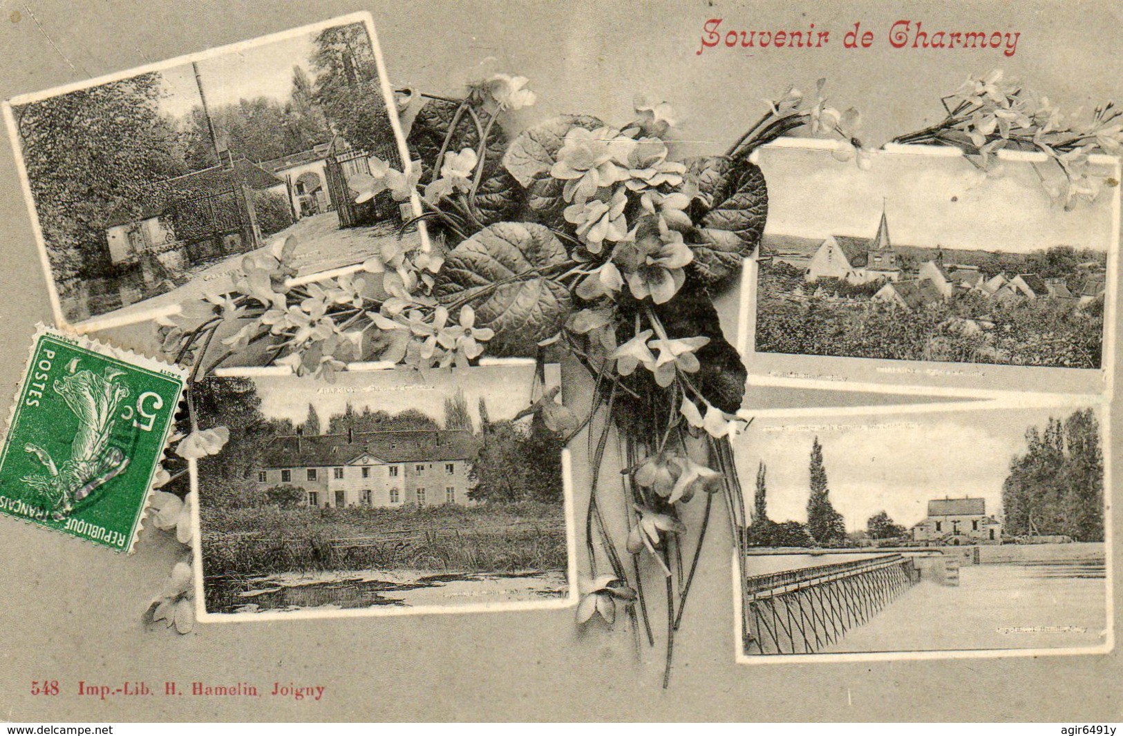 - Souvenir De CHARMOY (89) - Multivues (château, église, Ferme, Barrage)  -10653- - Charmoy