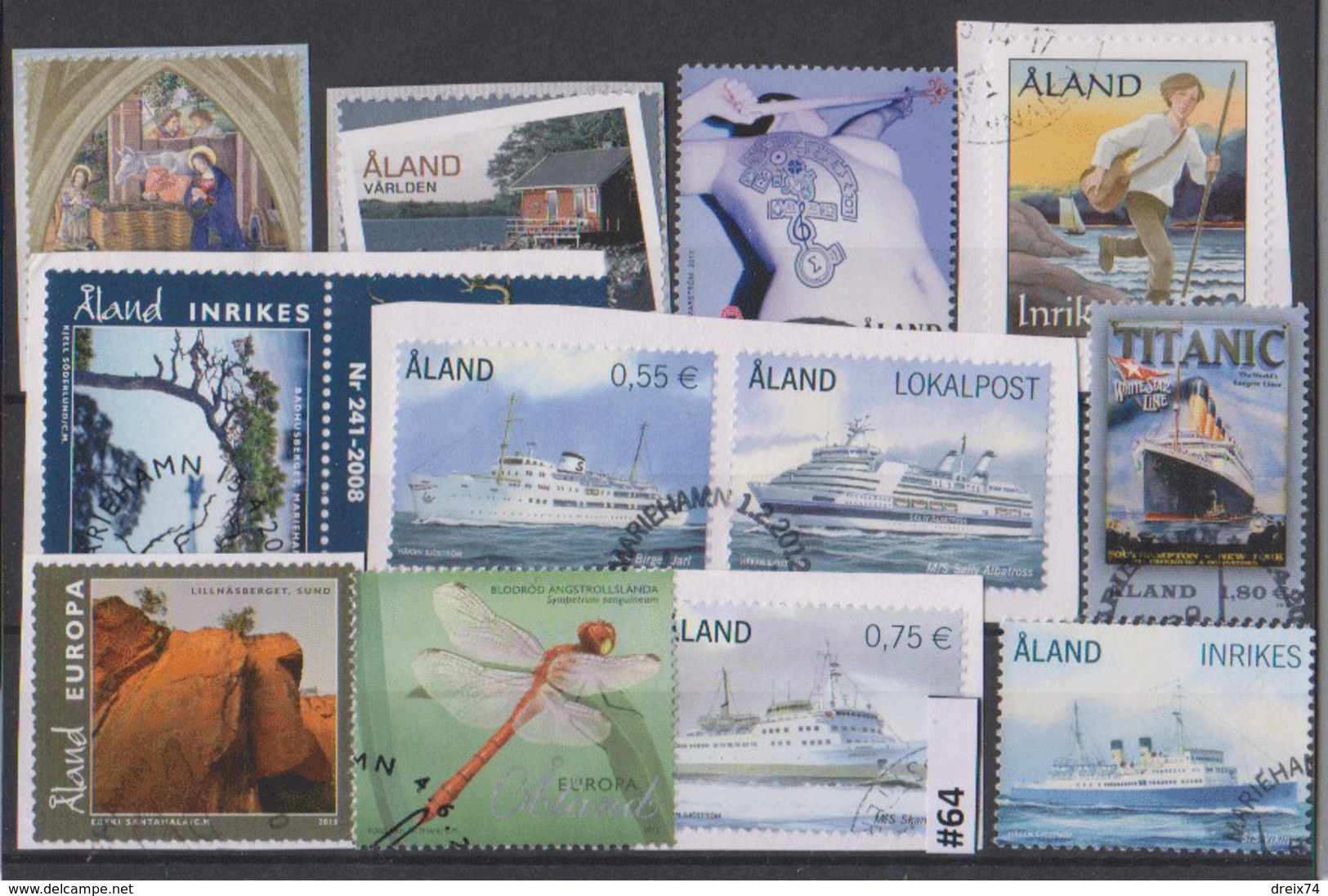 #64 Aland Finlande - Lot Diverses Années Oblitérés - Used Stamps - Aland