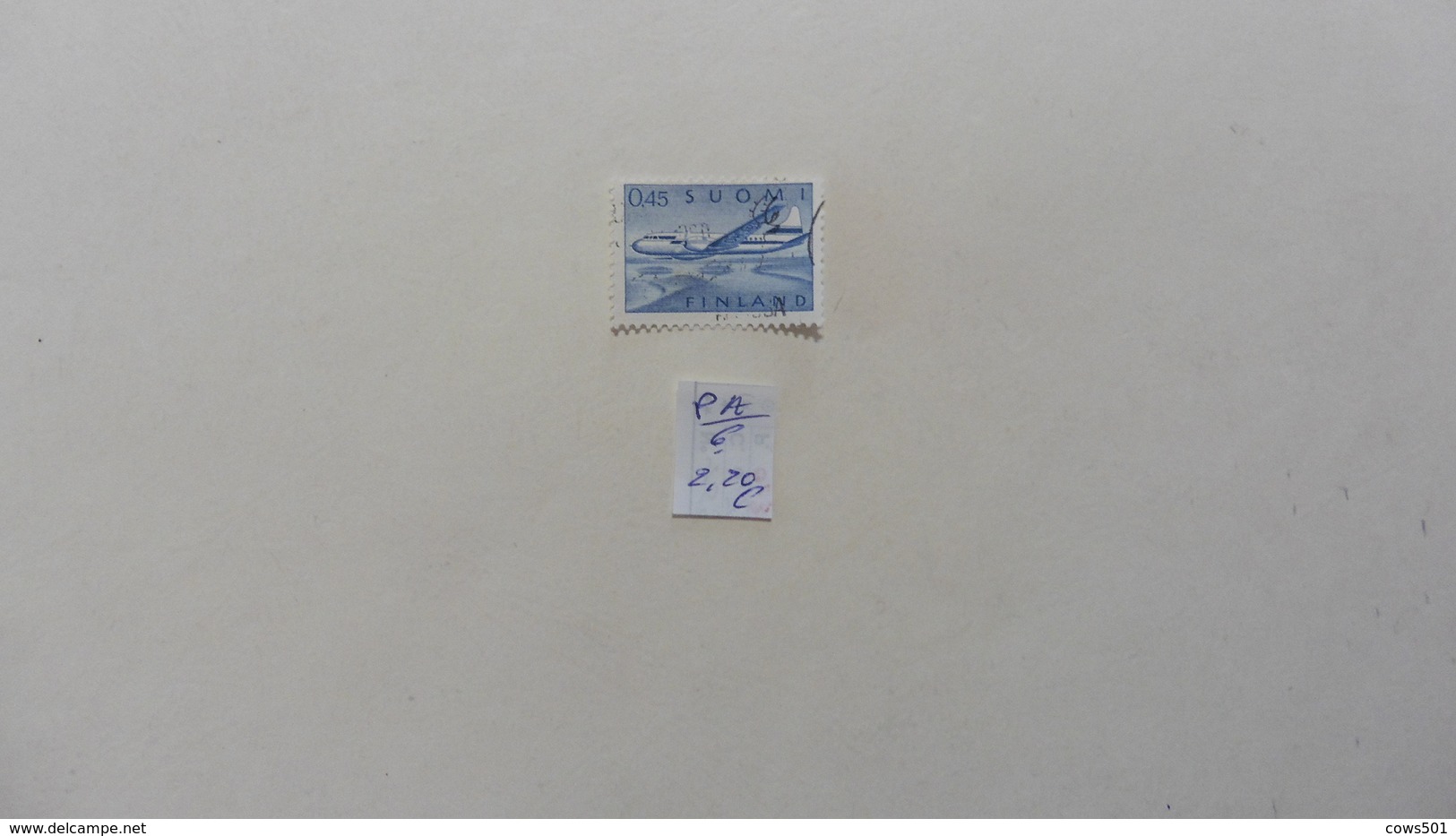 Finlande :Poste Aérienne  : PA :timbre N° 6 Oblitéré - Gebruikt