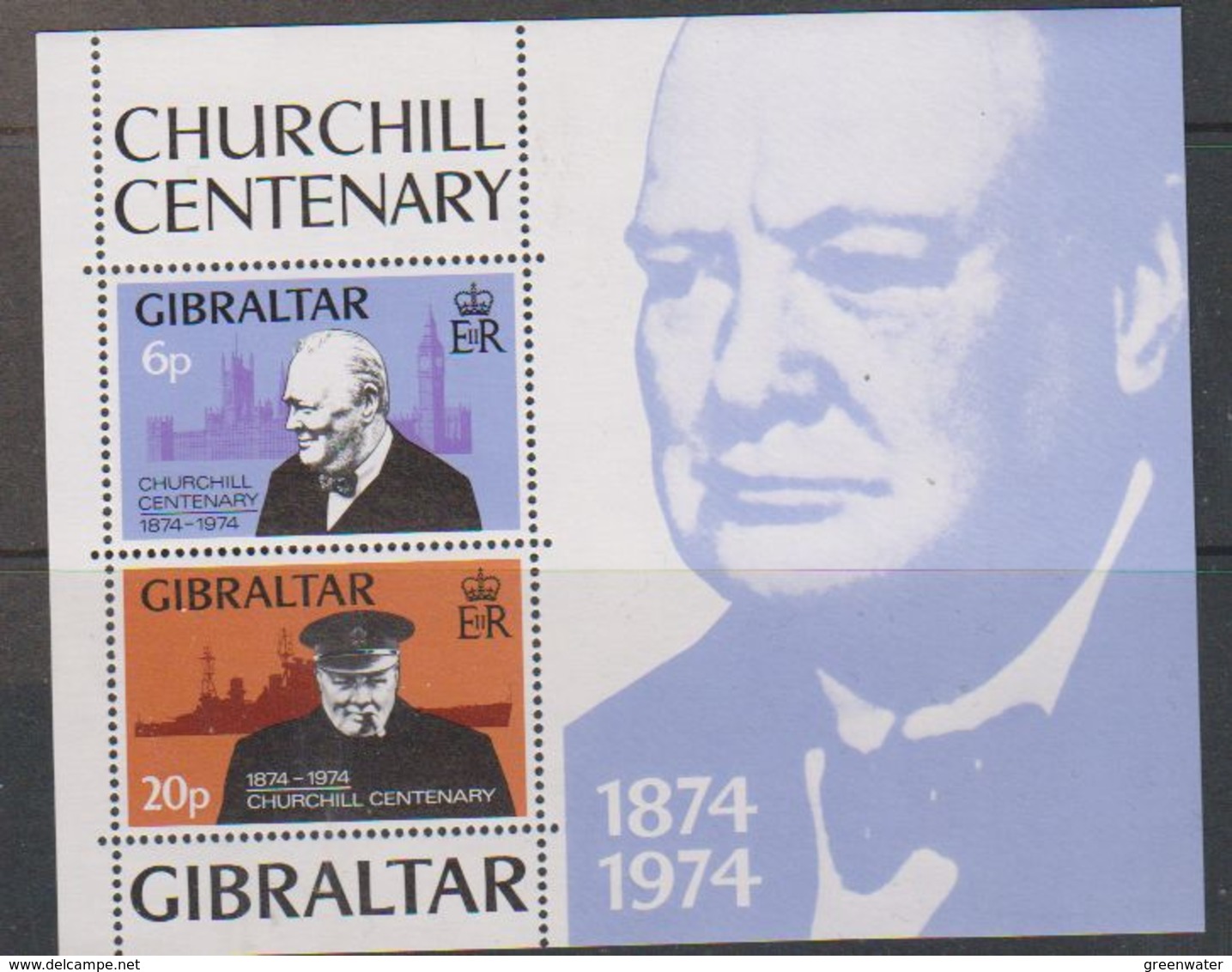 Gibraltar 1974 Churchill  M/s ** Mnh (41616B) - Gibraltar