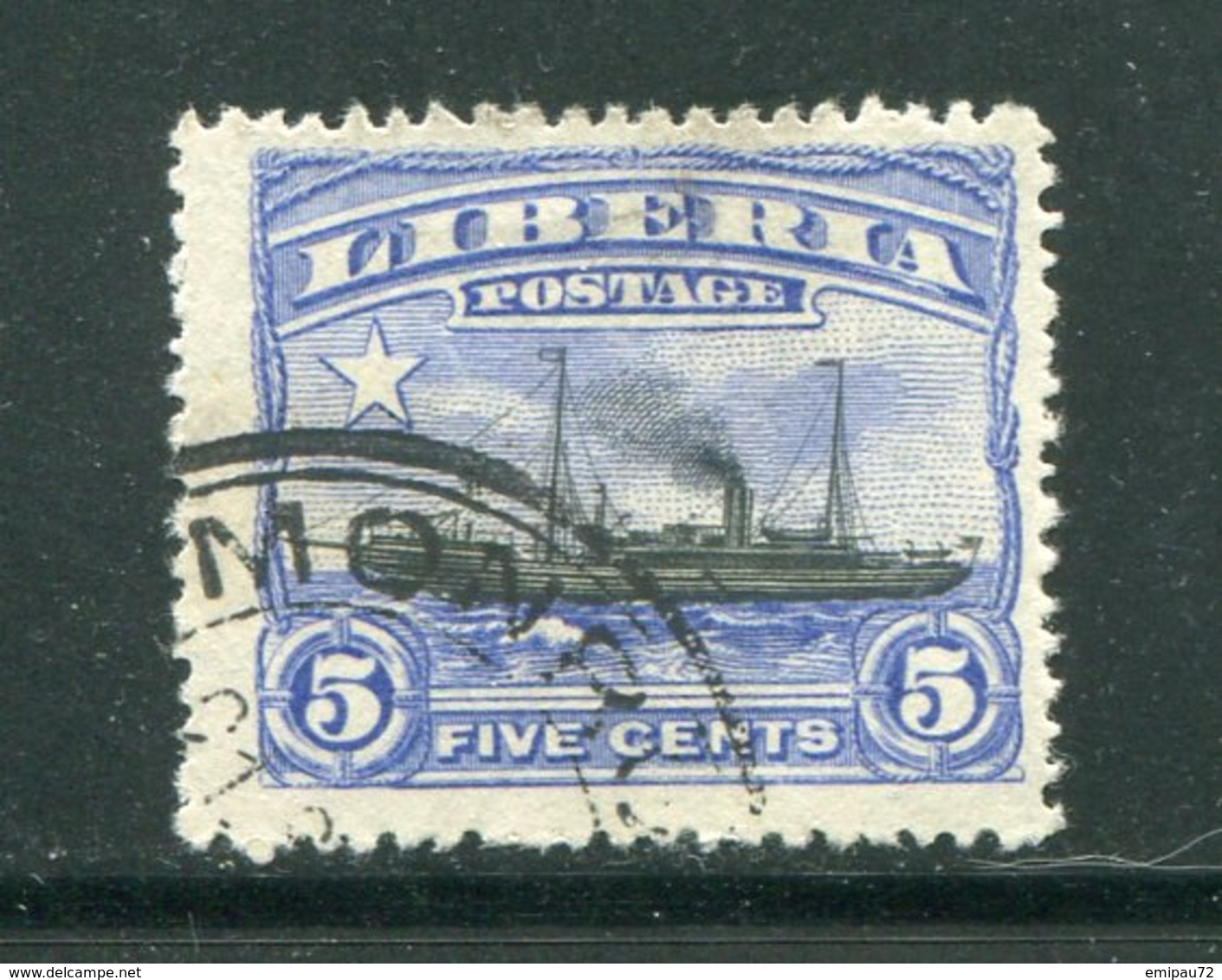 LIBERIA- Y&T N°99- Oblitéré (bateau) - Liberia