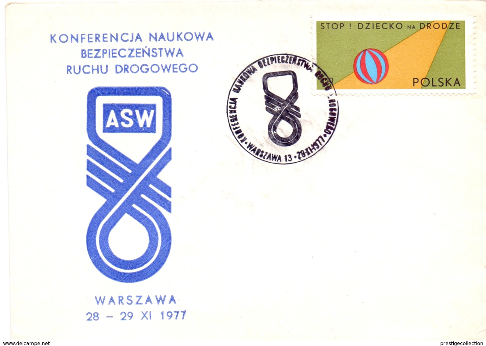 POLAND ASW CONFERENCE SCIENTIFIC 1977 COVER  (GEN190044) - FDC