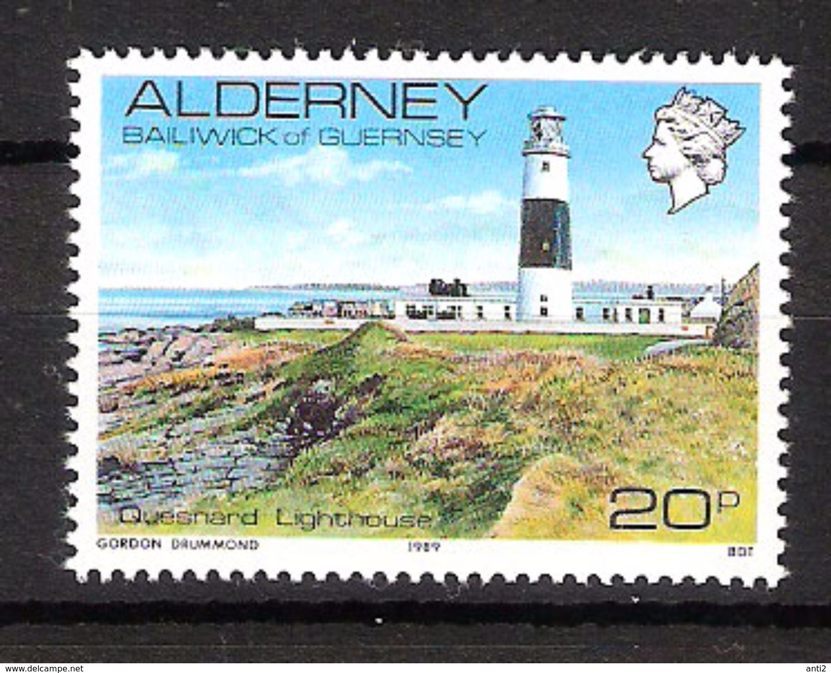 Alderney 1989 Views Of Alderney, Quesnard Lighthouse, Mi 42, MNH(**) - Alderney