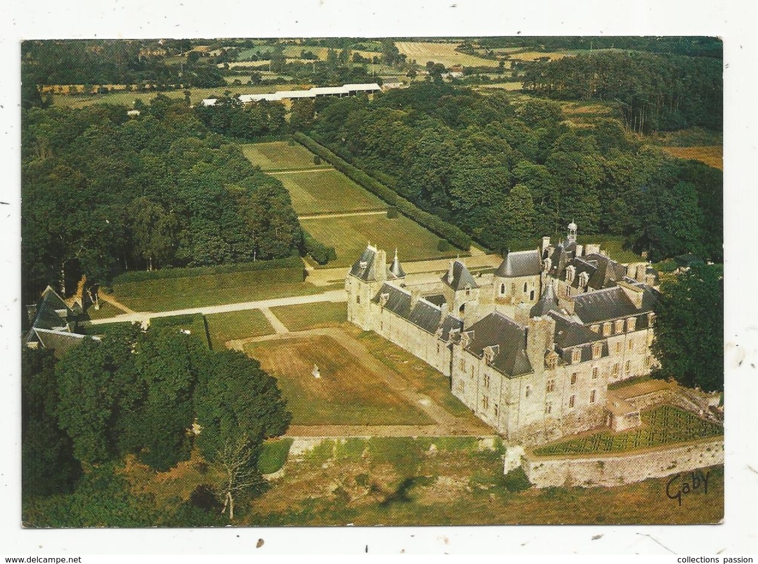 Cp, 22 , Château De ROSANBO En LANVELLEC , Vue Aérienne, Vierge , Ed. Artaud - Lanvellec