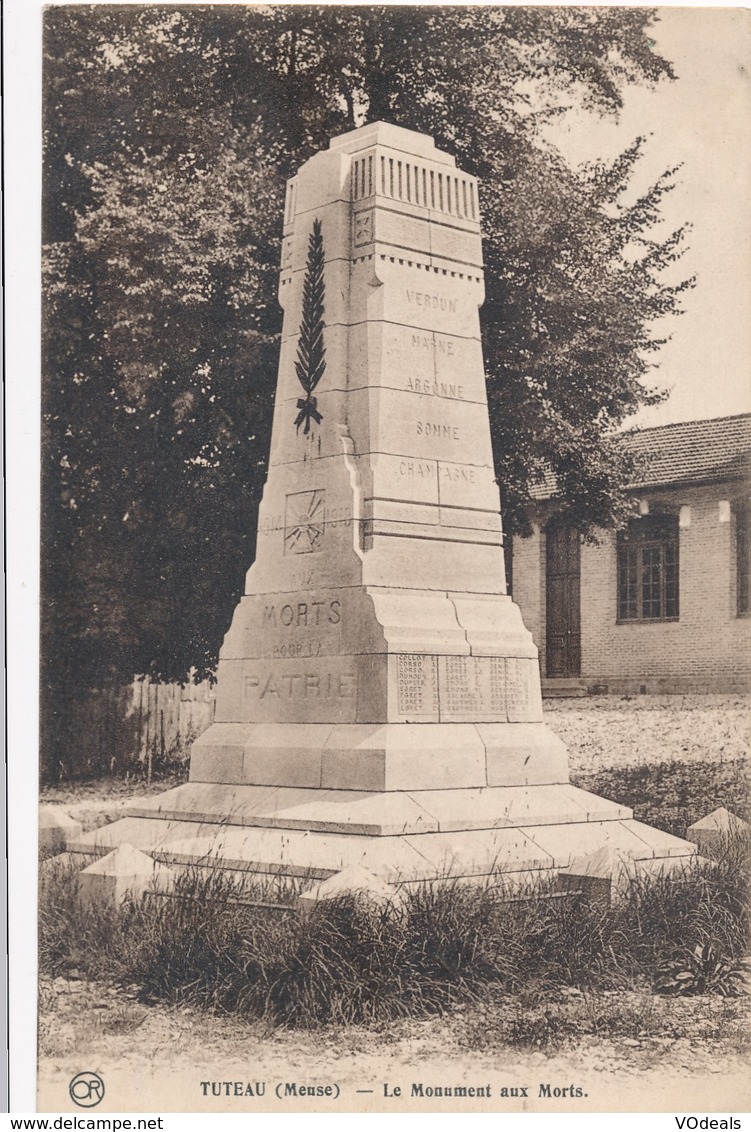 CPA - France - (55) Meuse - Tuteau - Le Monument Aux Morts - Other & Unclassified