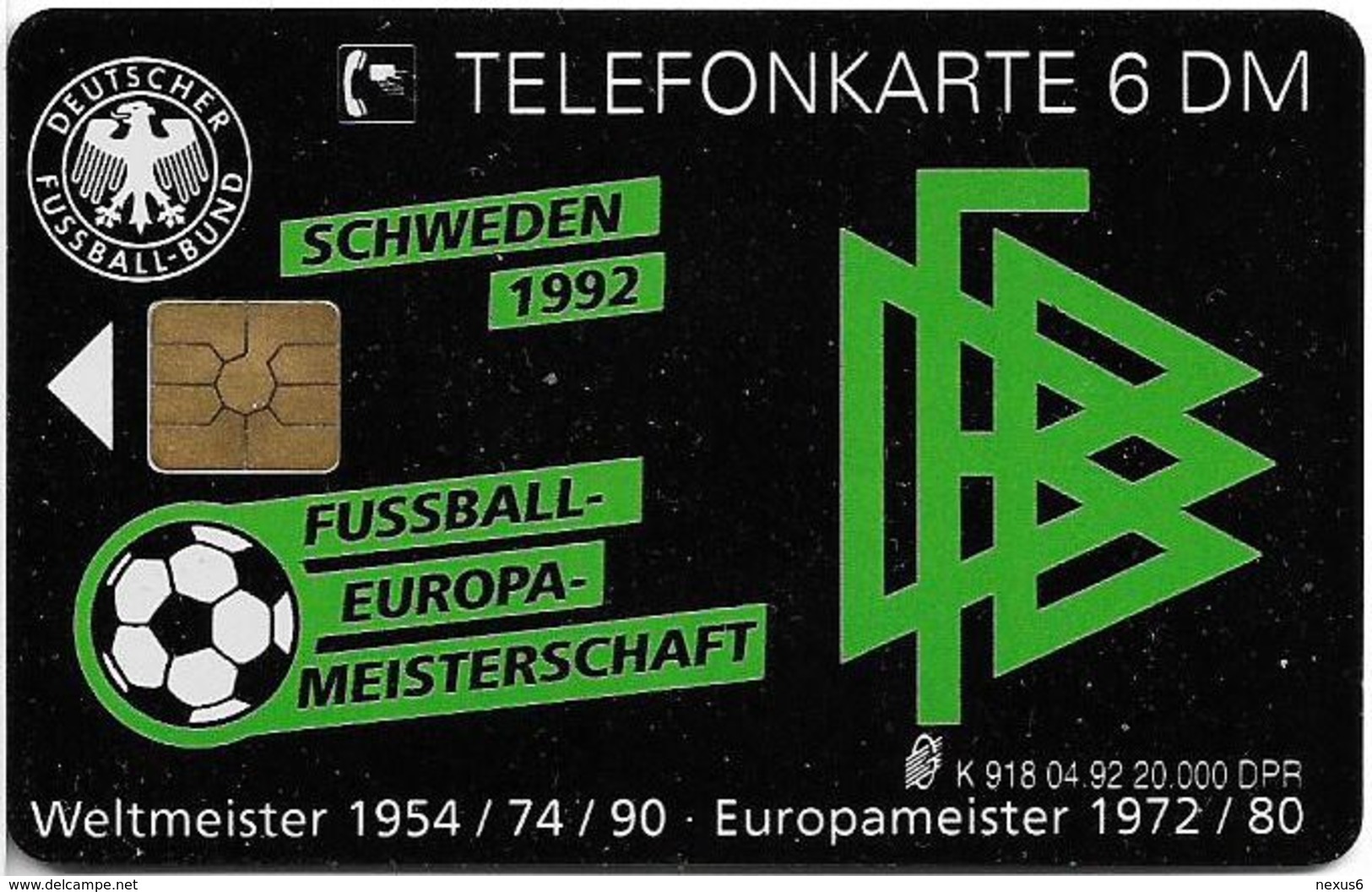 Germany - Football-Europameisterschaft Schweden 1992- K 0918 - 04.92, 20U, 20.000ex, Mint (check Photos!) - K-Series : Customers Sets