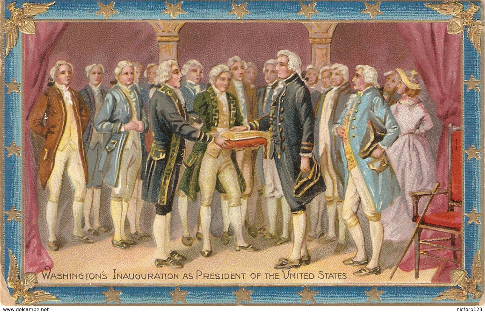 "Washington's Inauguration As President Of The Unitd States" Tuck Wasington Series PC # 171 - Tuck, Raphael