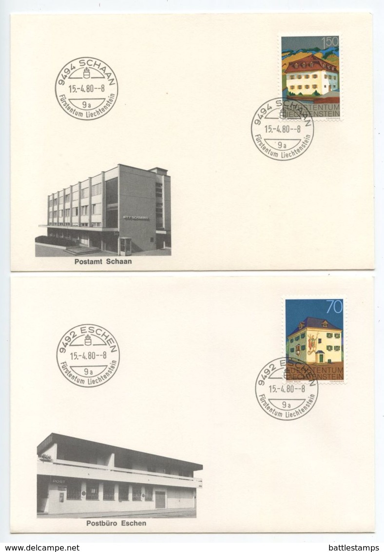 Liechtenstein 1980 24 Souvenir Covers - Post Offices in Liechtenstein