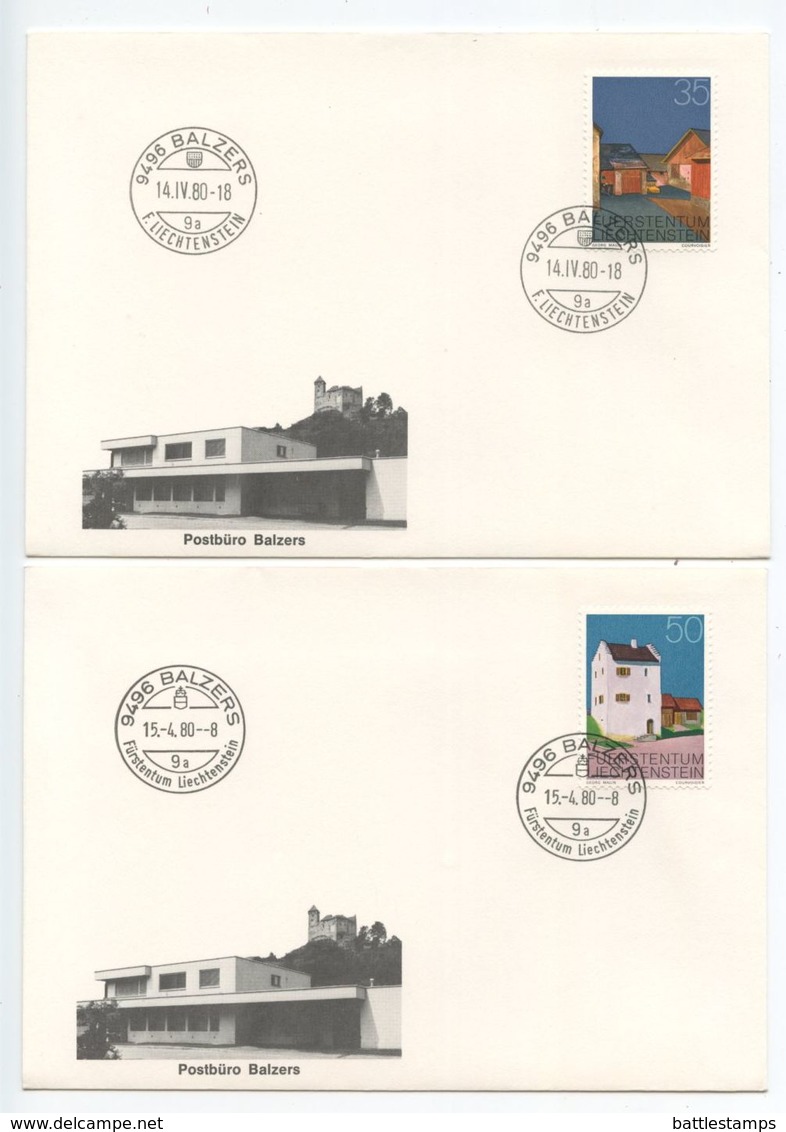 Liechtenstein 1980 24 Souvenir Covers - Post Offices in Liechtenstein