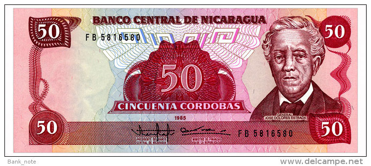 NICARAGUA 50 CORDOBAS 1985 Pick 153 Unc - Nicaragua