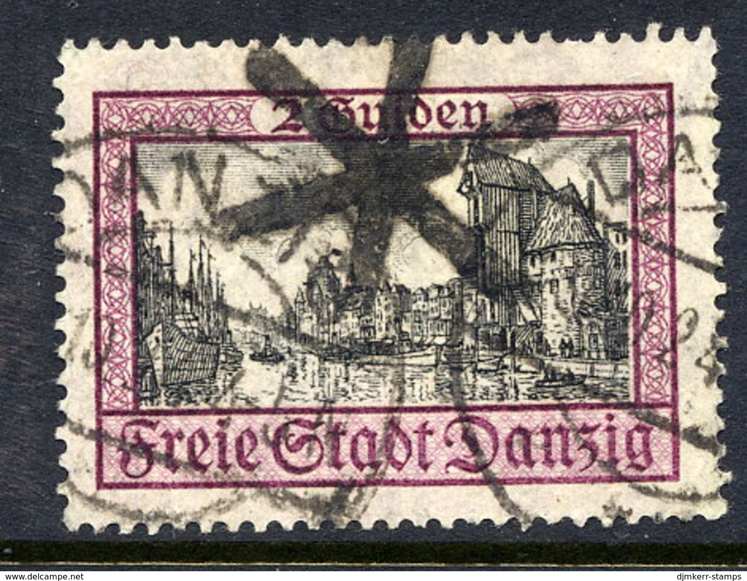 DANZIG 1924 2 G.  Krantor With Cork Cancellation Of Danzig 1.  Michel 208 - Other & Unclassified