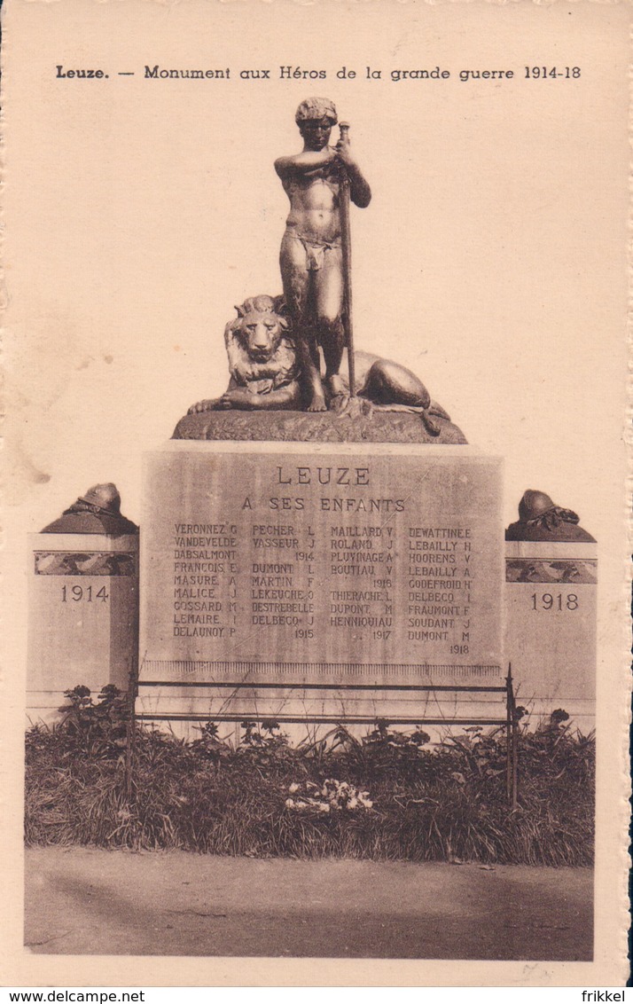 Leuze Monument Aux Héros De La Grande Guerre 1914-18 - Leuze-en-Hainaut