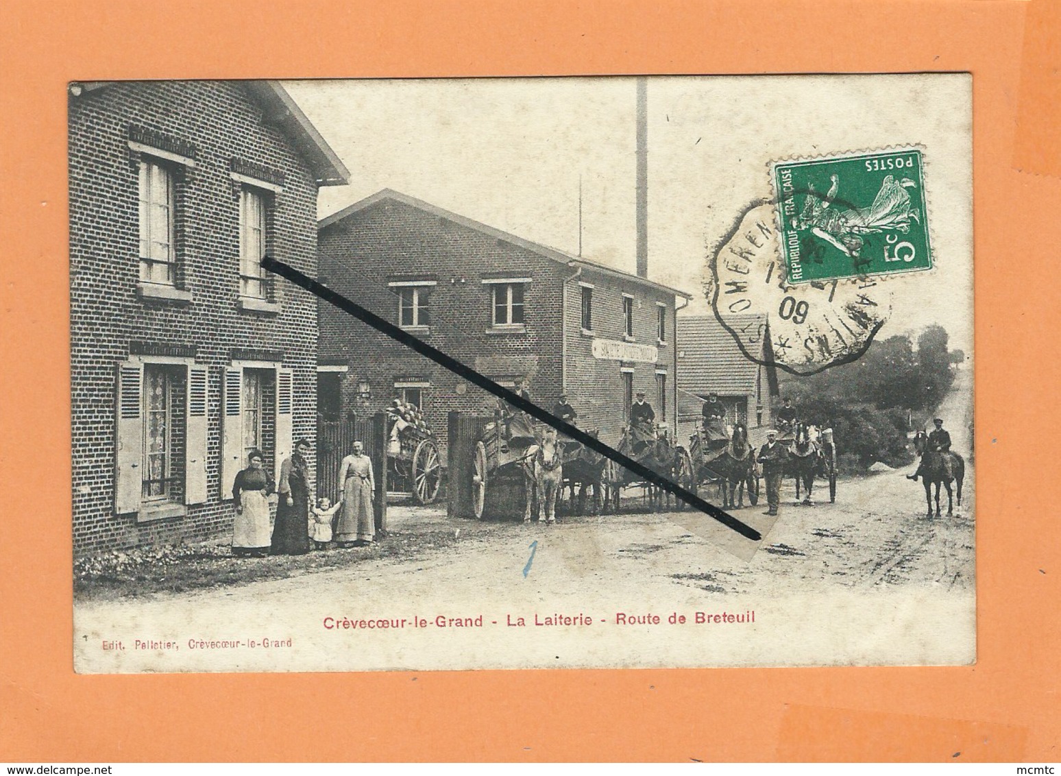 CPA -  Crevecœur Le Grand -  La Laiterie  - Route De Breteuil - Crevecoeur Le Grand