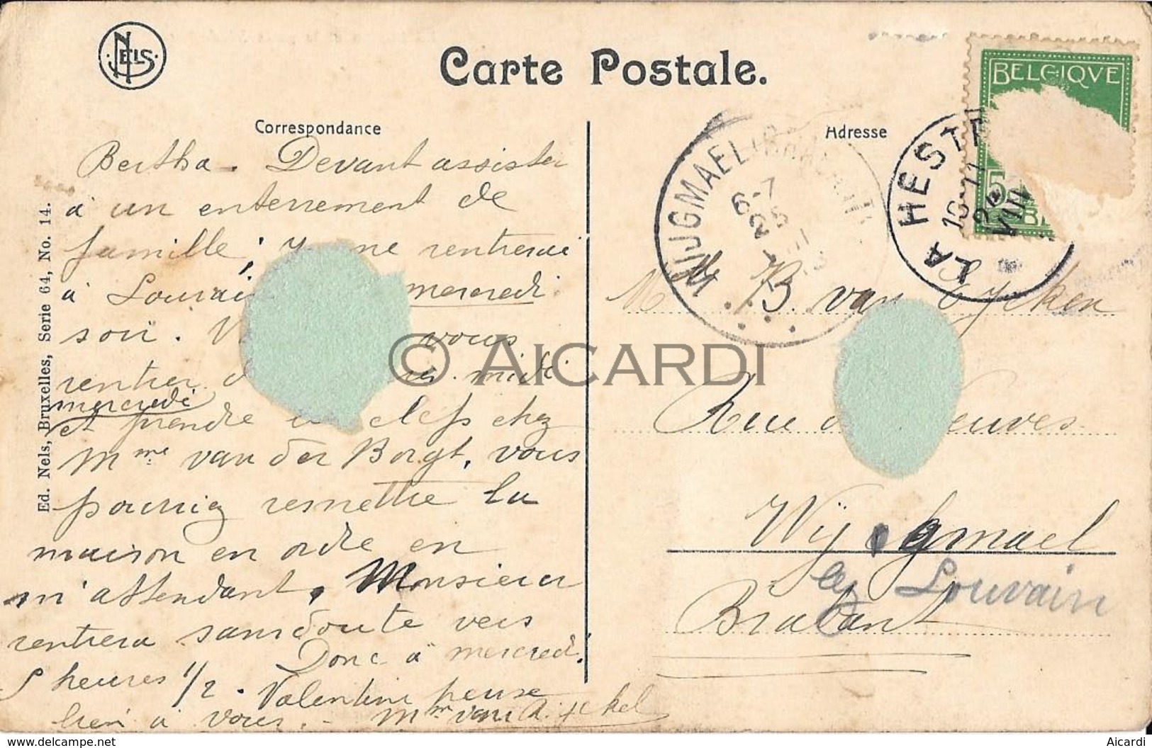 Postkaart Morlanwelz/Mariemont,  La Gare / De Statie  1925 Van Eycken Wijgmaal (A18) - Morlanwelz