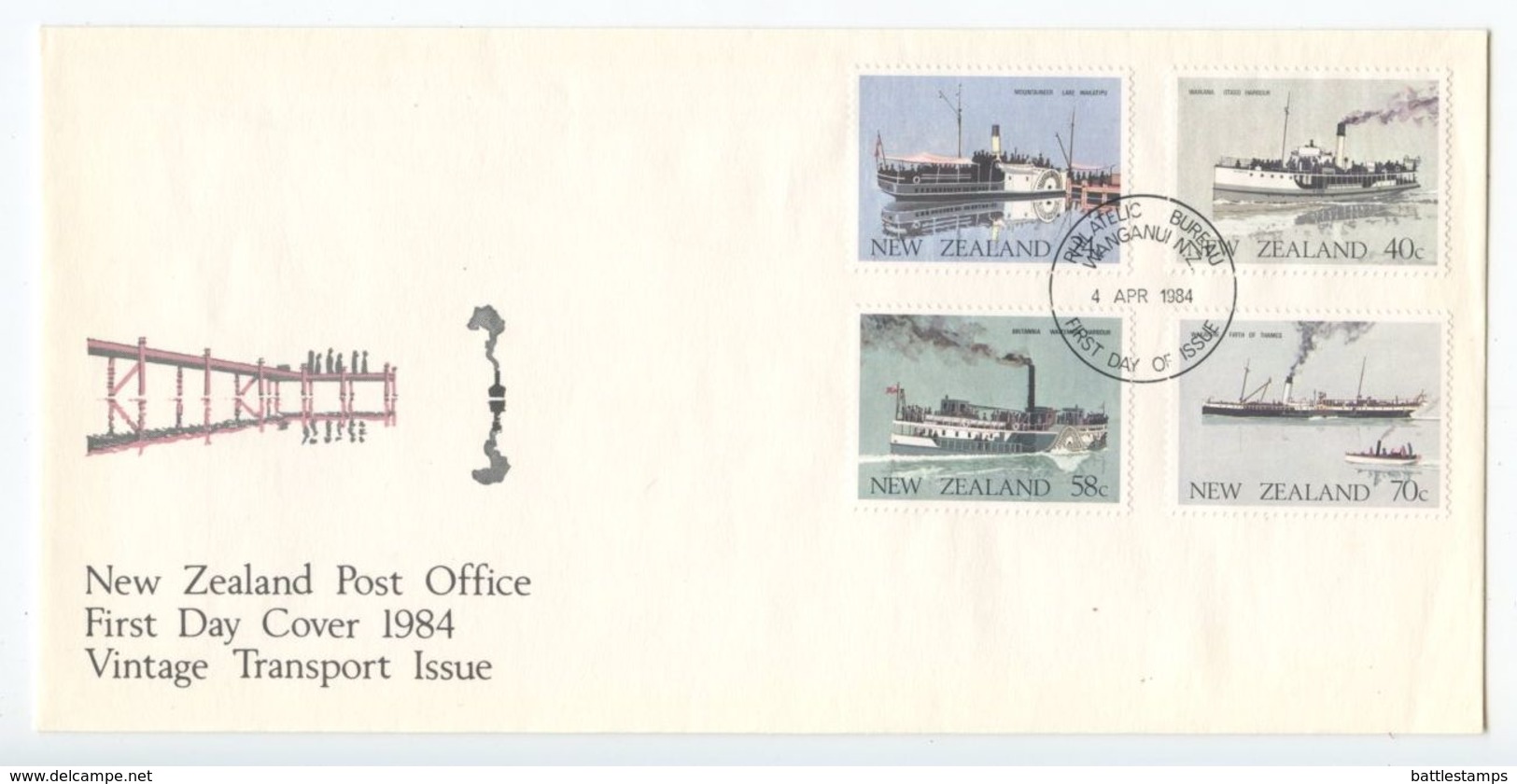 New Zealand 1984 FDC Scott 795-798 Ships - FDC
