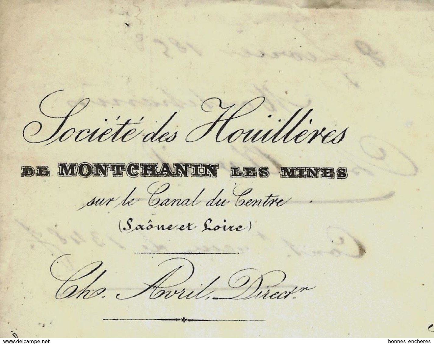 1853 LETTRE  AVEC ENTETE SOCIETE DES HOUILLERES DE MONTCHANIN Les Mines Saone Et Loire Pour Guichard & Coule à Chalon S - 1800 – 1899