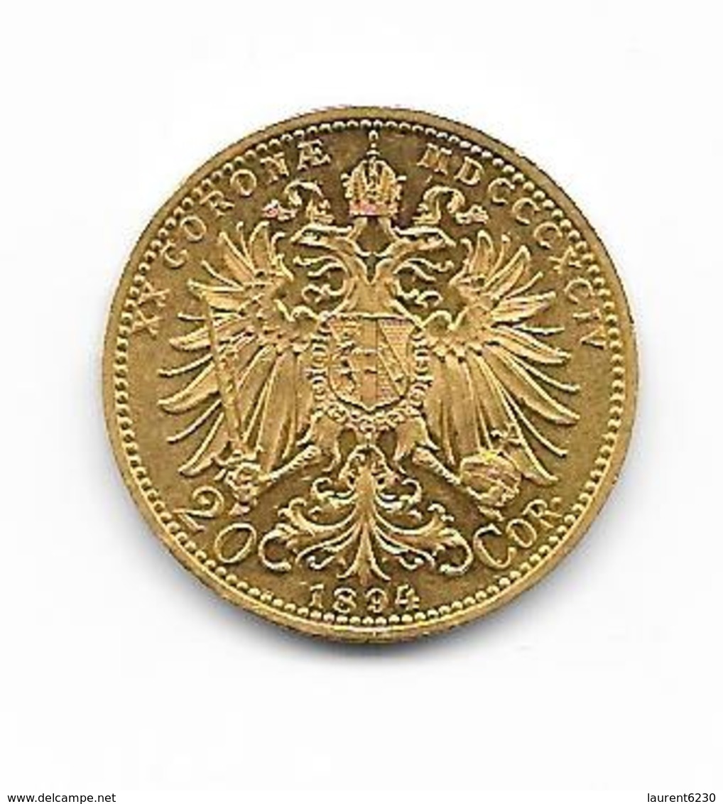 20 Coronae Kronen - Österreich - 1894 (KM#2806) - Or Gold - Austria