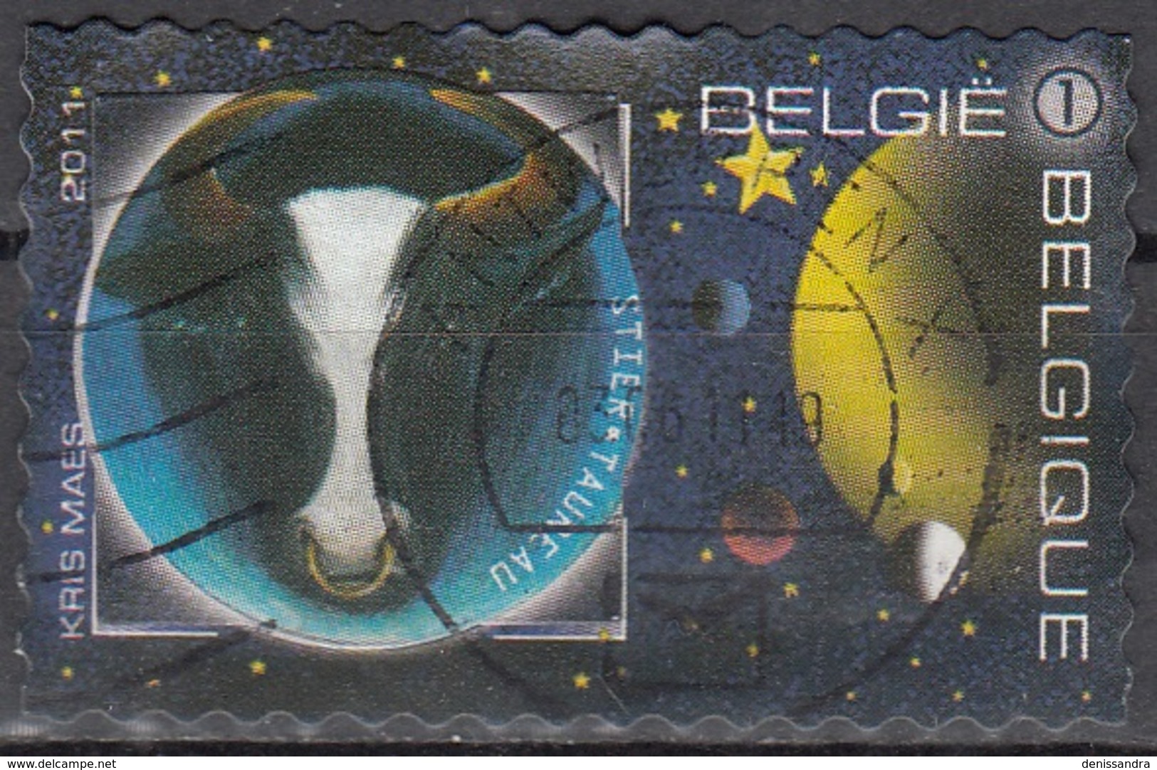 Belgique 2011 COB 4095 O Cote (2016) 2.00 Euro Le Zodiaque Taureau Cachet Rond - Oblitérés