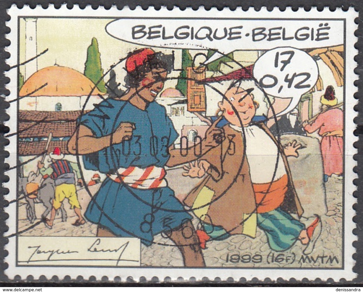 Belgique 1999 COB 2846 O Cote (2016) 1.00 Euro Bande Dessinée Hassan Et Kaddour Cachet Rond - Oblitérés