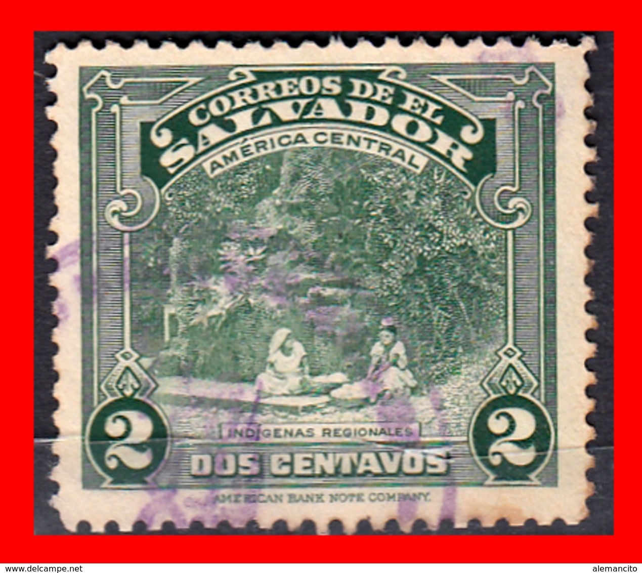 EL SALVADOR AÑO 1924-25 – 2 CENTAVOS INDIAN SUGAR MILL - El Salvador