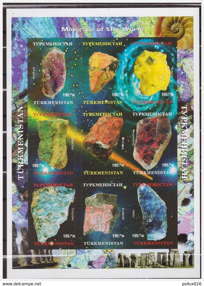 0774 Turkmenistan 1999 Mineralen Minerals S/S MNH Imperf - Mineralen