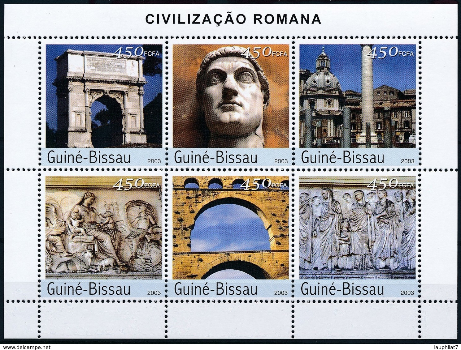 [402353]Guinée-Bissau 2003 - Civlisation De Rome, Architecture - Altri & Non Classificati
