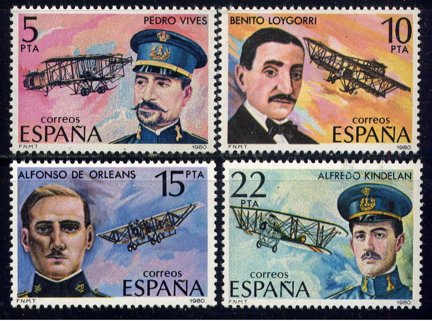 ESPAGNE - 2229/2232** - PIONNIERS DE L'AVIATION - Neufs