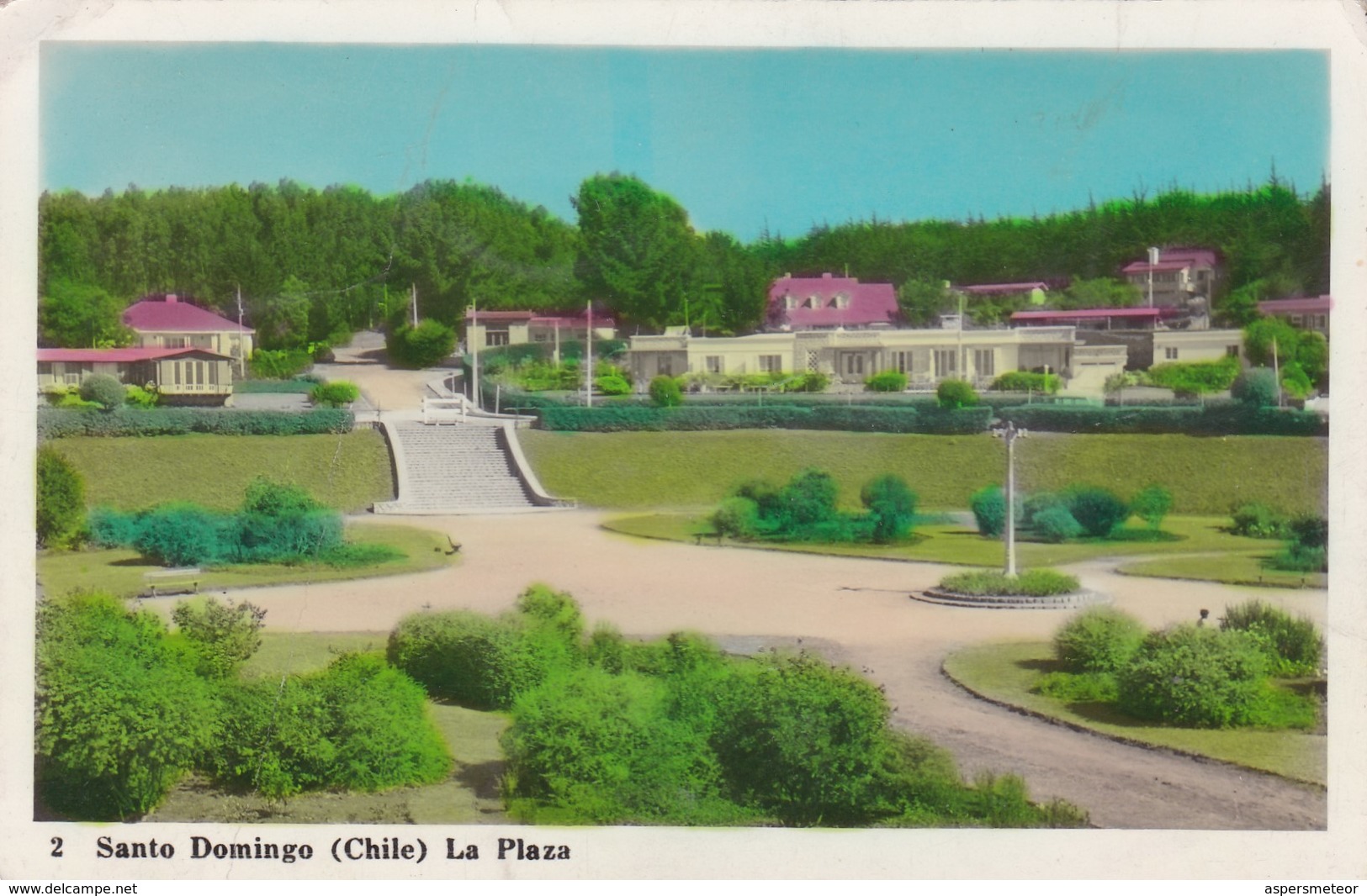 CHILE, SANTO DOMINGO, LA PLAZA- VOYAGEE CIRCA 1959 - BLEUP - Chile