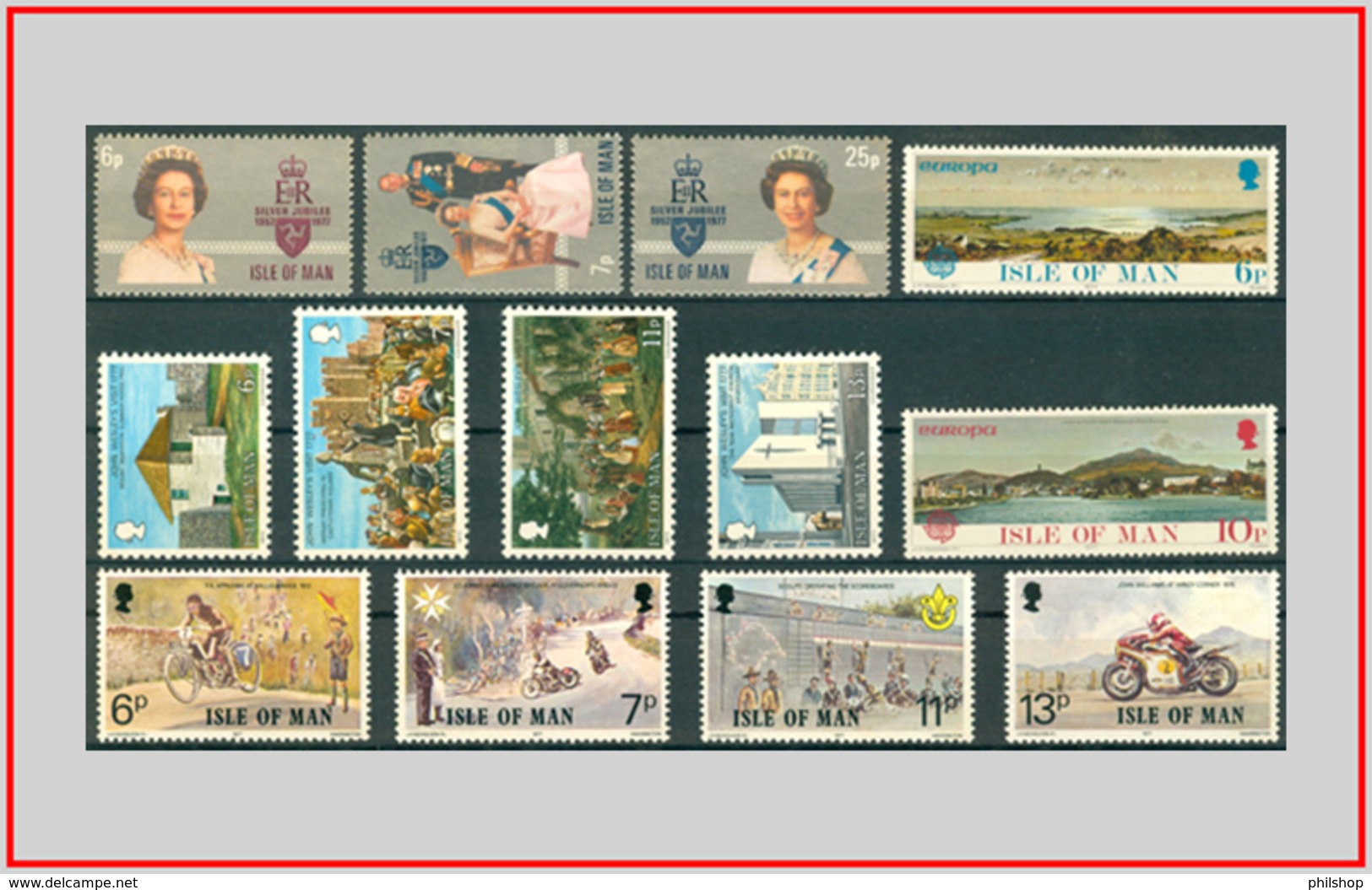 Man 1977 - Cat. 13 Valori (MNH **) Annata Completa - Full Year (000666) - Isola Di Man