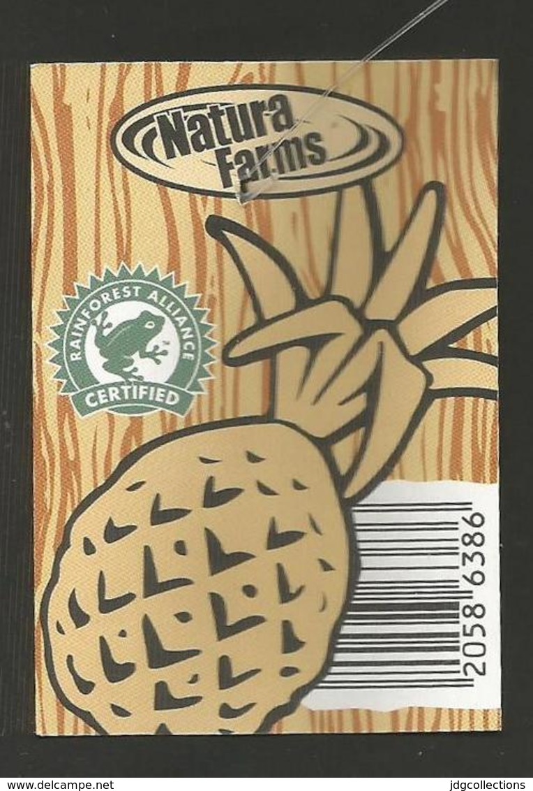 # PINEAPPLE NATURA FARMS Size 7, Fruit Tag Balise Etiqueta Anhanger Ananas Pina Costa Rica - Fruits & Vegetables