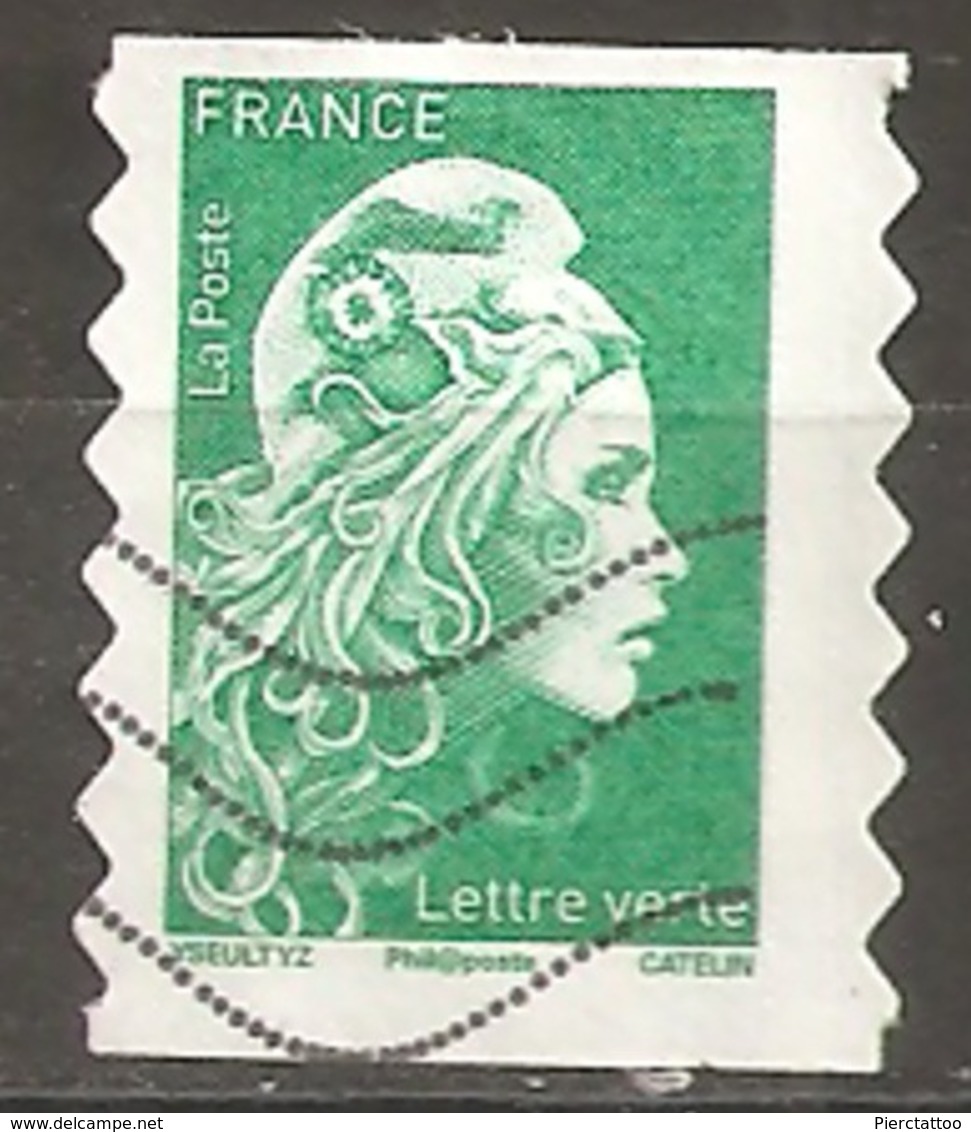 Marianne L'engagée (Lettre Verte) - France - 2018 - YT 1598 -  Oblitéré - 2018-2023 Marianne L'Engagée