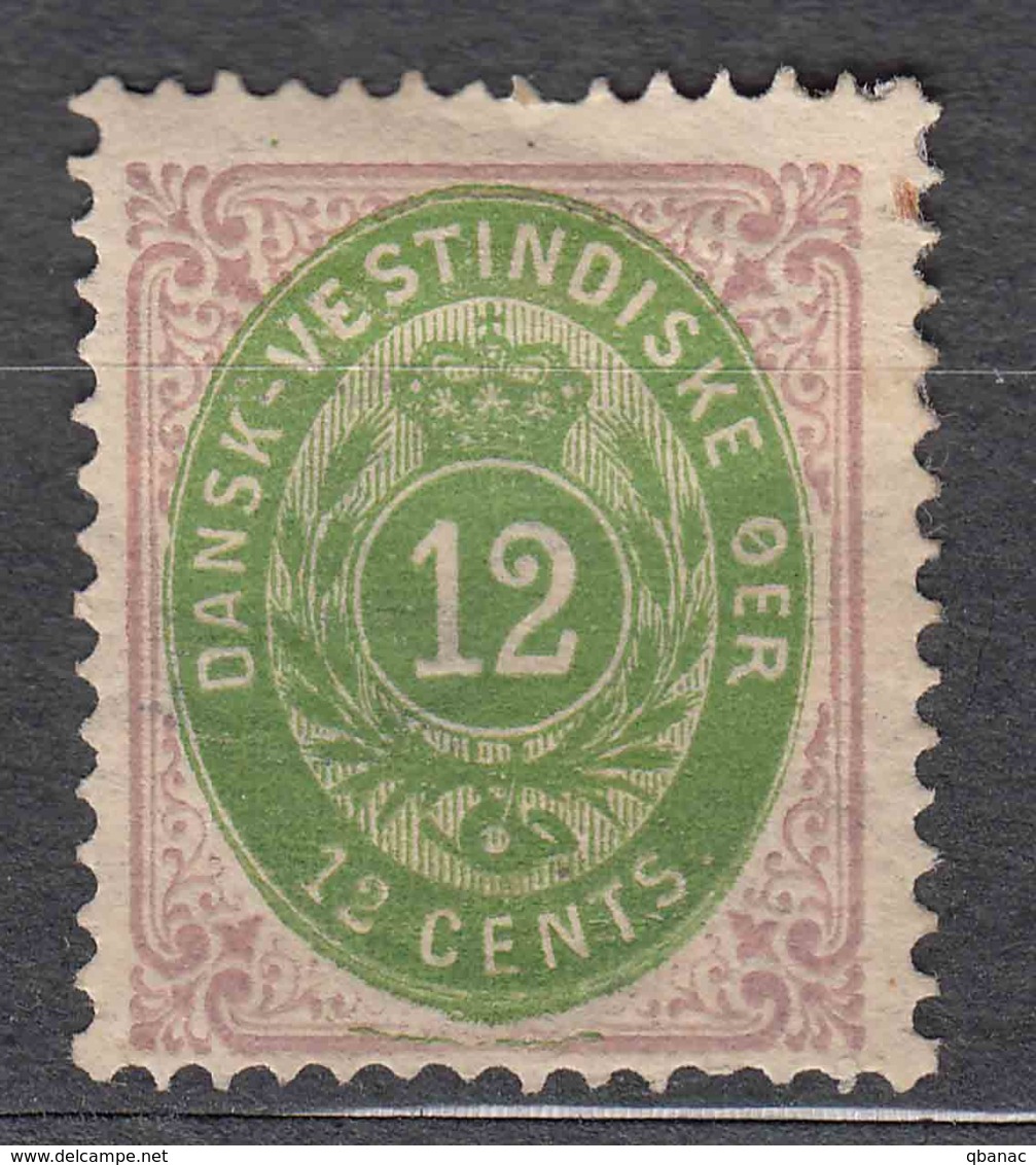 Denmark Danish Antilles (West India) 1876 Mi#12I B Yvert#11 Mint Hinged - Dinamarca (Antillas)